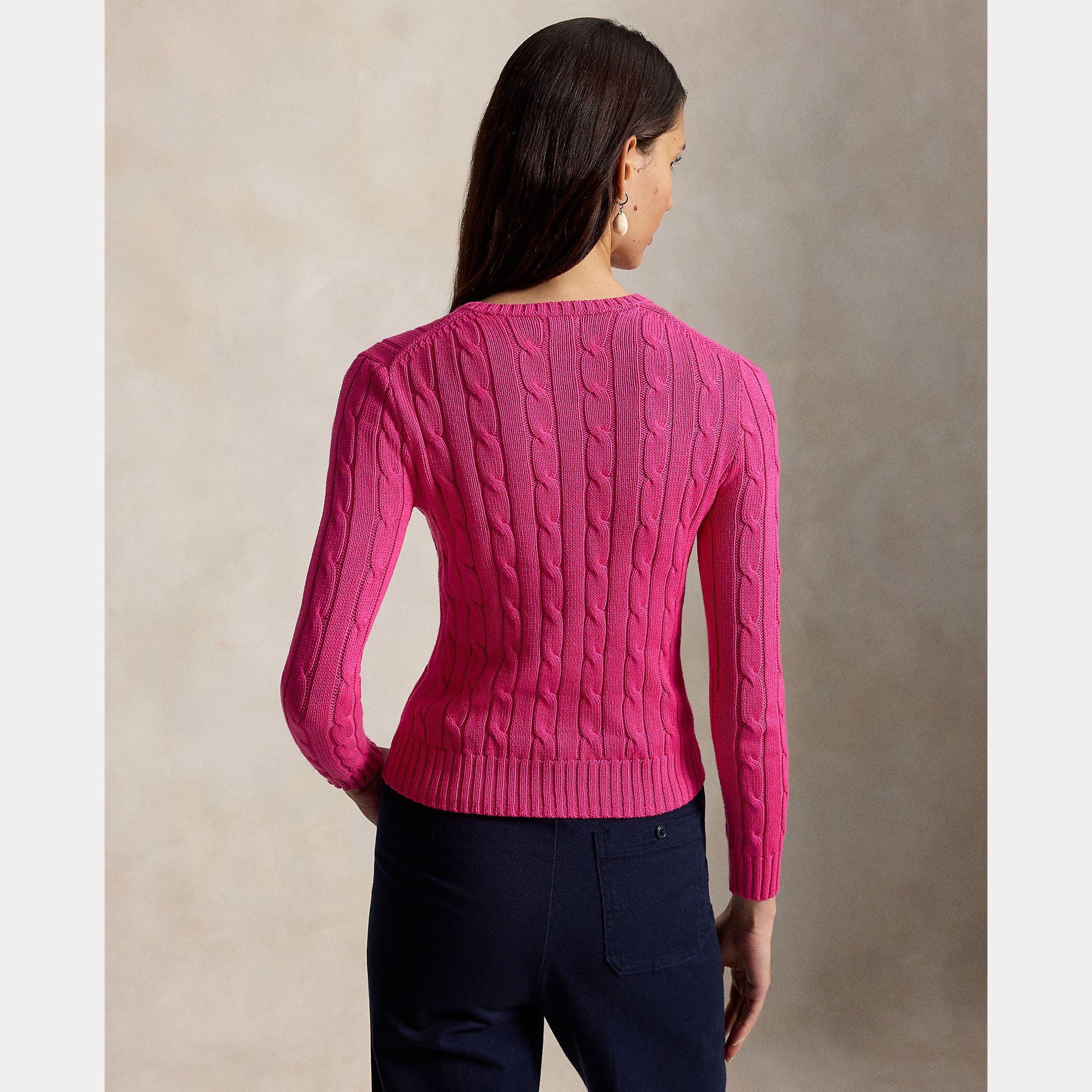 MAGLIA GIROCOLLO IN COTONE A TRECCE