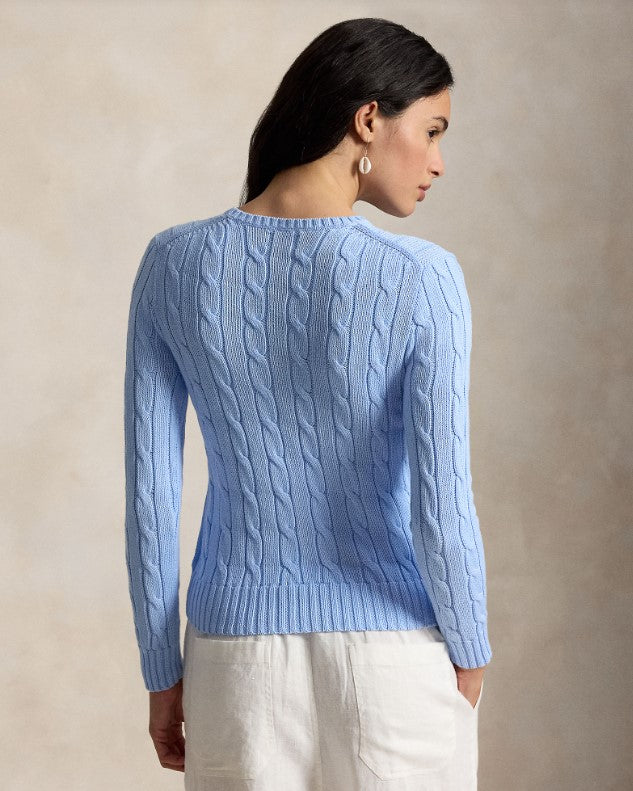 MAGLIA GIROCOLLO IN COTONE A TRECCE