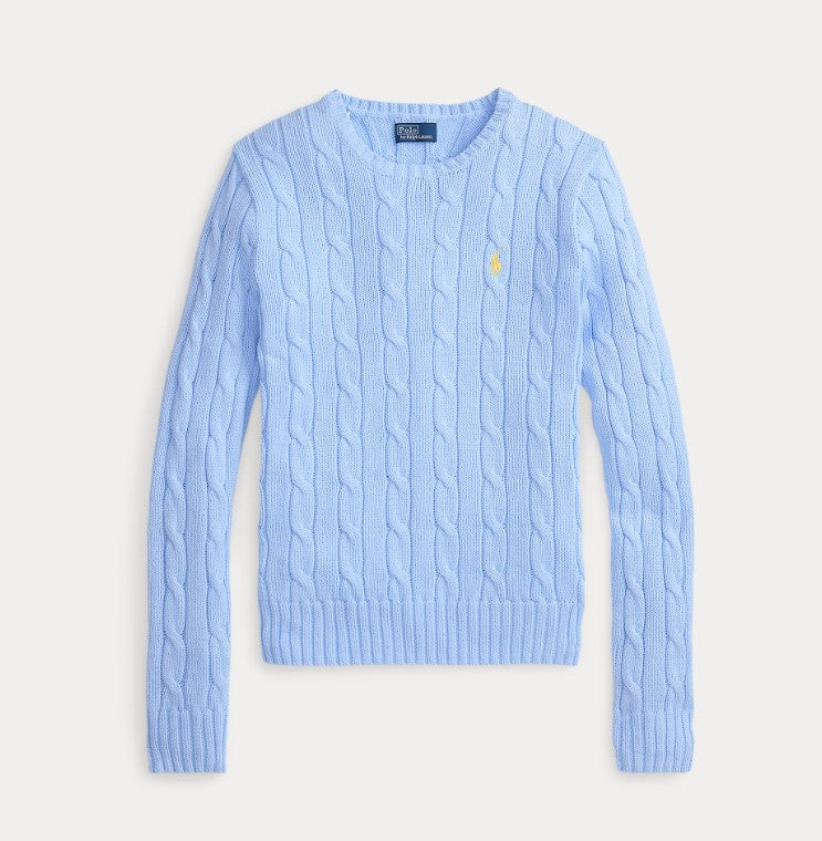 MAGLIA GIROCOLLO IN COTONE A TRECCE