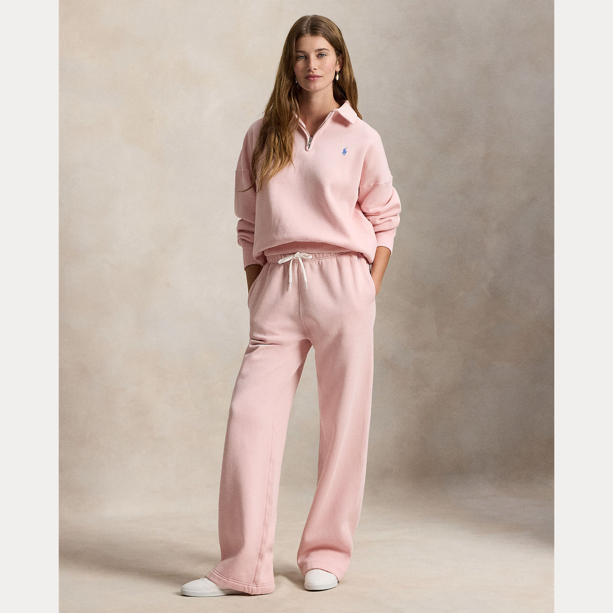 PANTALONI DELLA TUTA IN PILE CON COULISSE A GAMBA LARGA