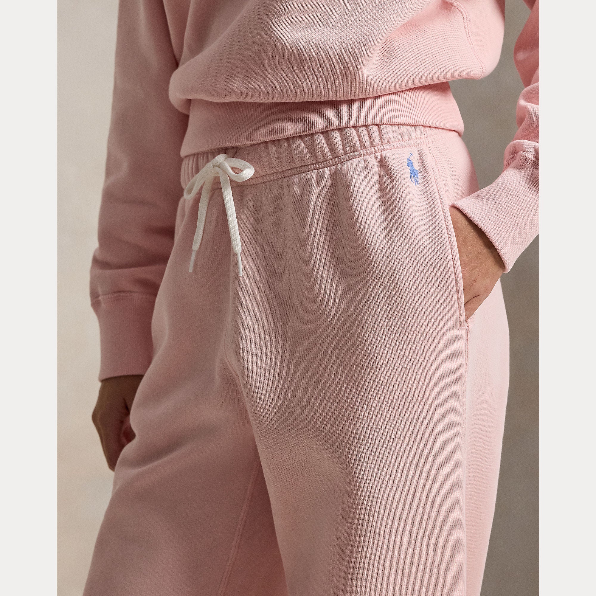 PANTALONI DELLA TUTA IN PILE CON COULISSE A GAMBA LARGA