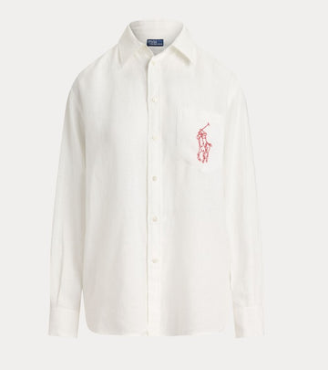 CAMICIA IN LINO BIG PONY OVERSIZE