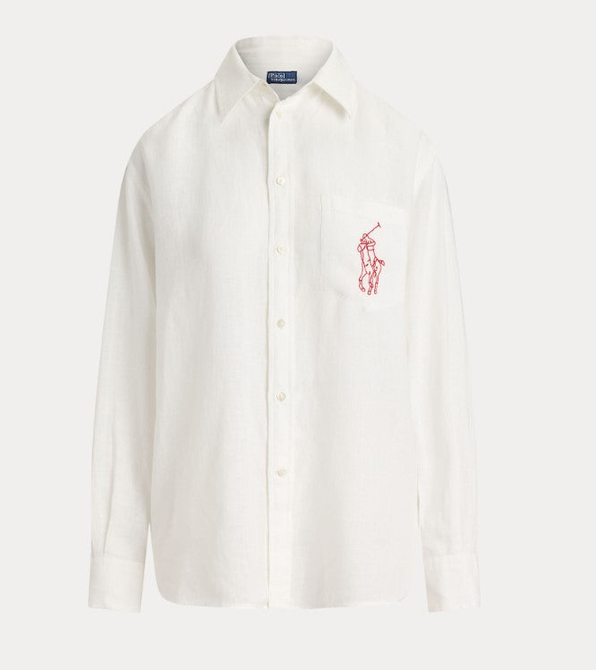 CAMICIA IN LINO BIG PONY OVERSIZE