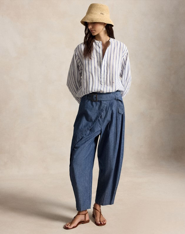 CAMICIA IN LINO A RIGHE