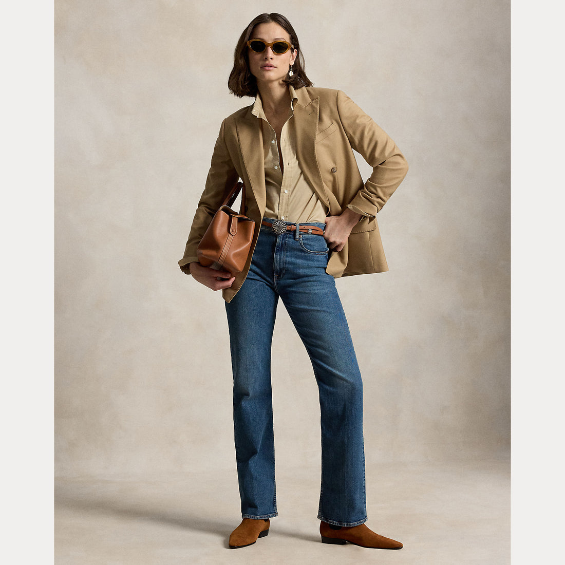 Camicia classica in twill di cotone