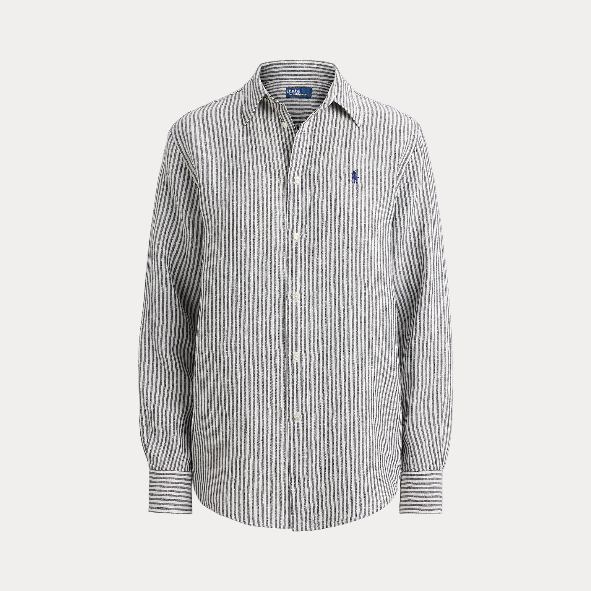 CAMICIA IN LINO A RIGHE DAL VESTIBILITÀ CLASSICA