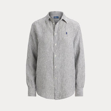 CAMICIA IN LINO A RIGHE DAL VESTIBILITÀ CLASSICA