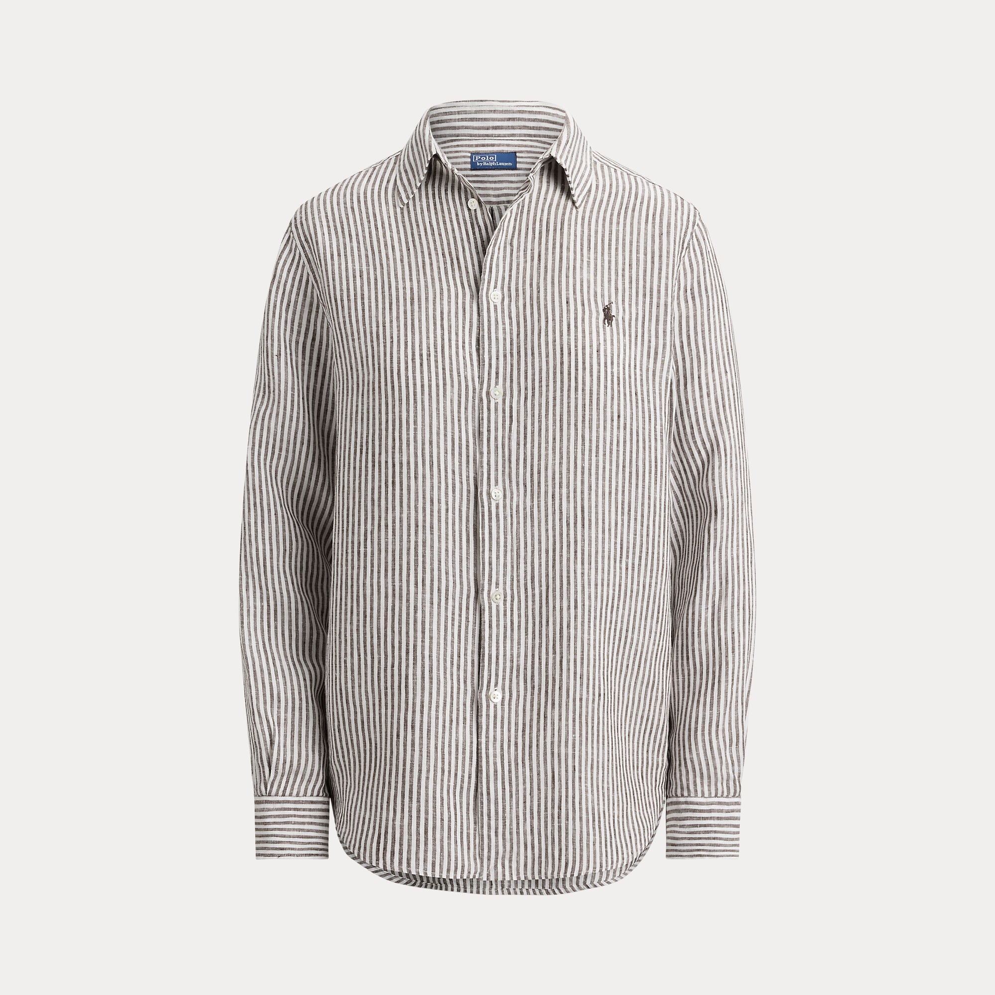 CAMICIA IN LINO A RIGHE DAL VESTIBILITÀ CLASSICA