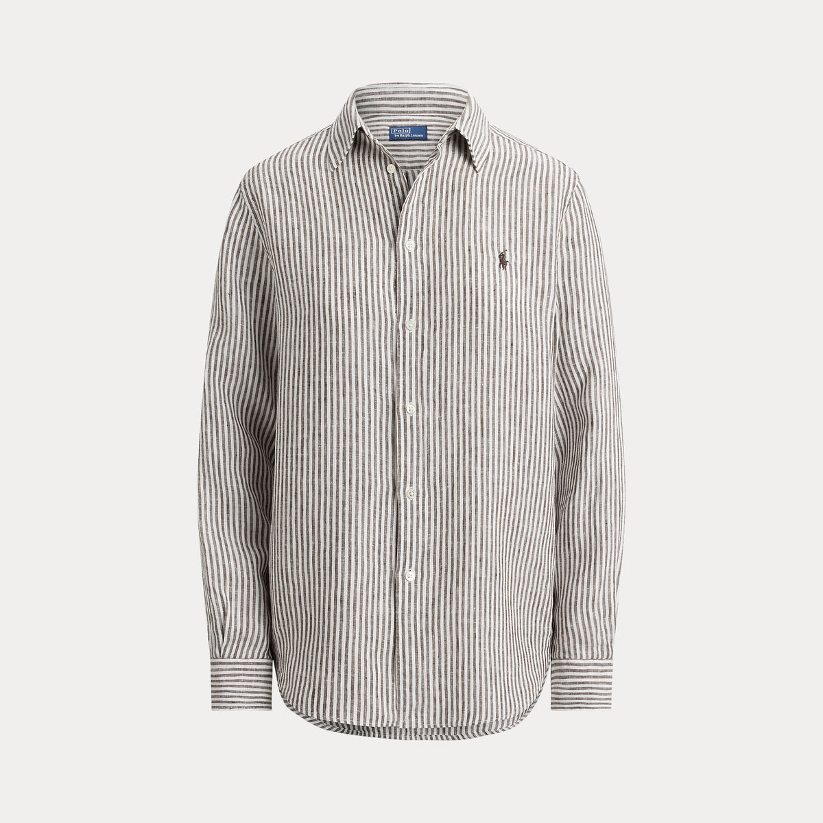 CAMICIA IN LINO A RIGHE DAL VESTIBILITÀ CLASSICA