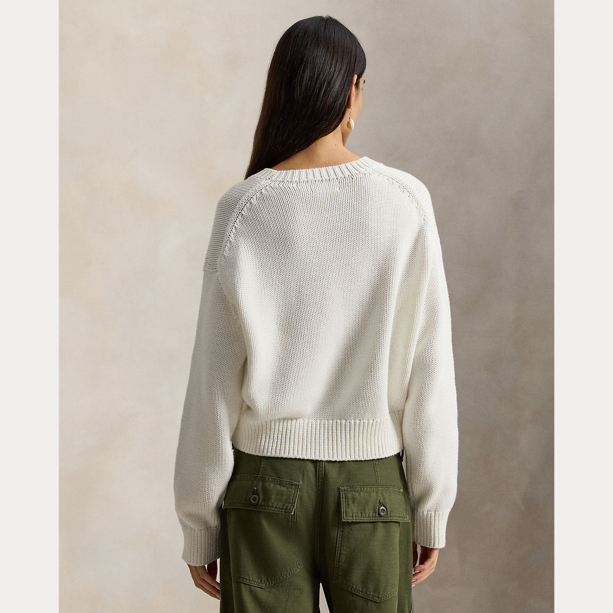 MAGLIONE GIROCOLLO IN COTONE BIG PONY