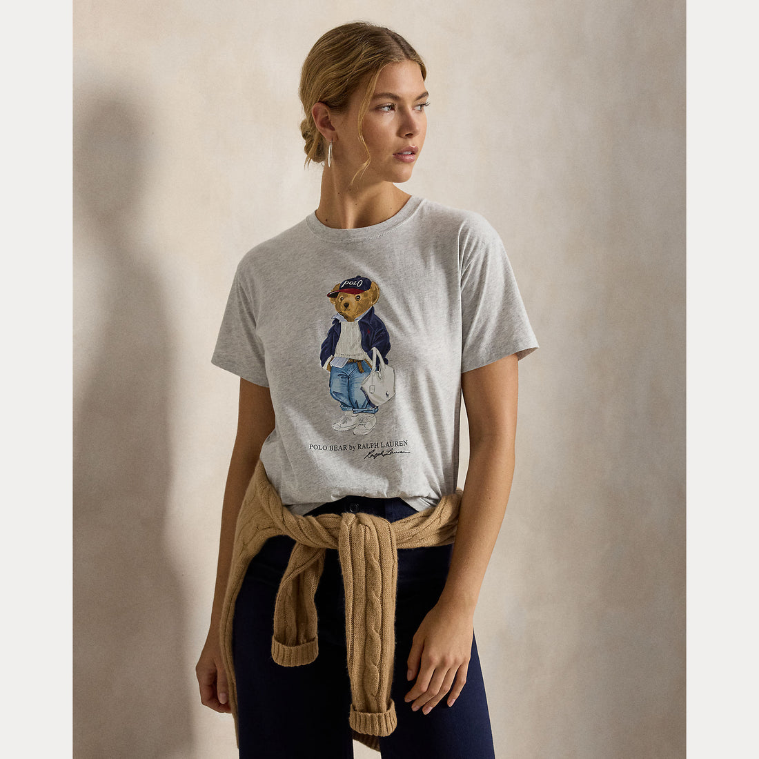 T-SHIRT IN JERSEY DI COTONE CON L'ORSO POLO