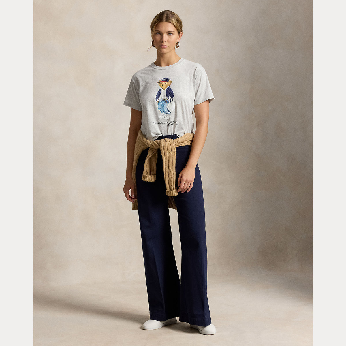 T-SHIRT IN JERSEY DI COTONE CON L'ORSO POLO