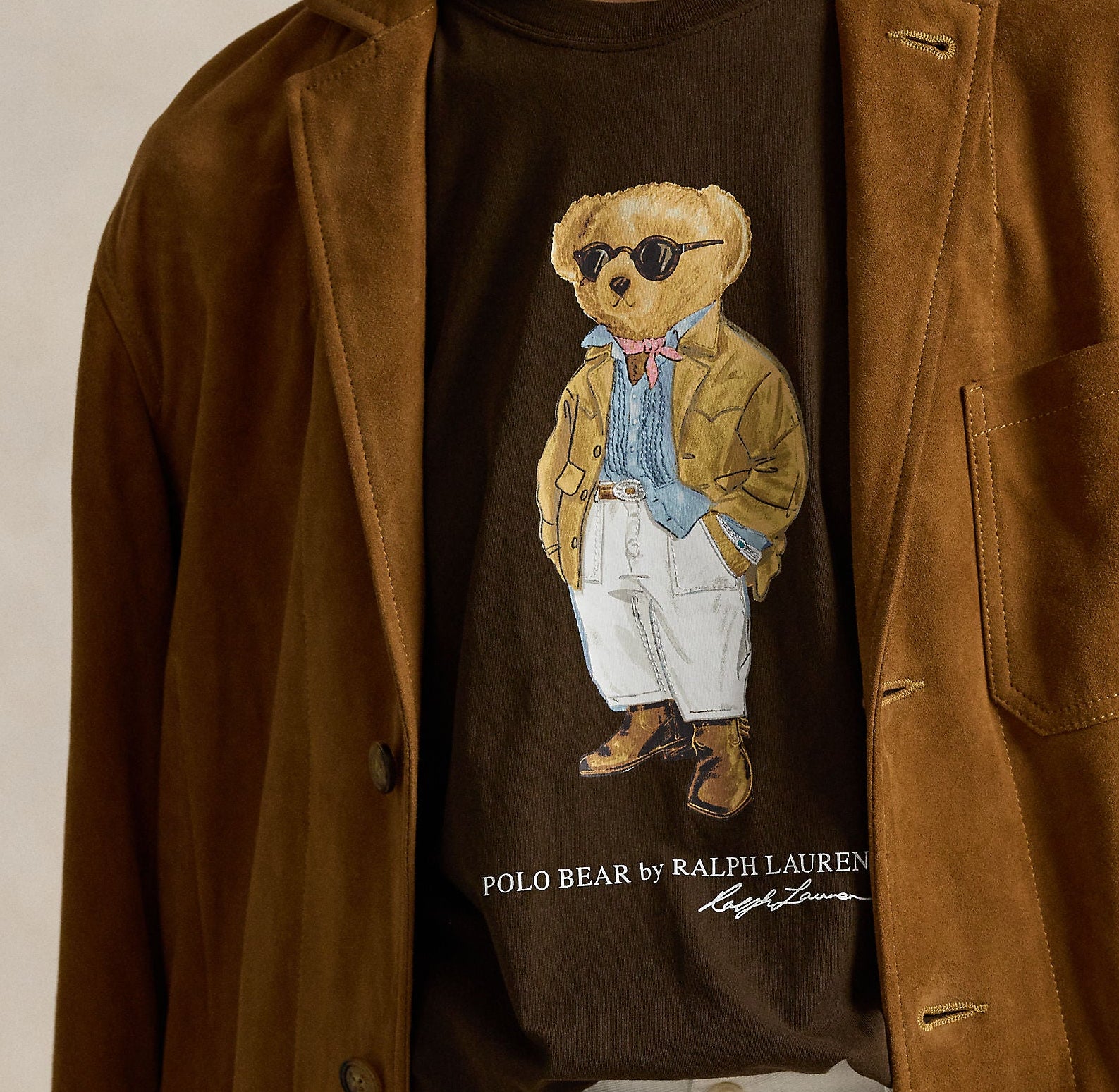 T-SHIRT IN JERSEY DI COTONE CON L'ORSO POLO