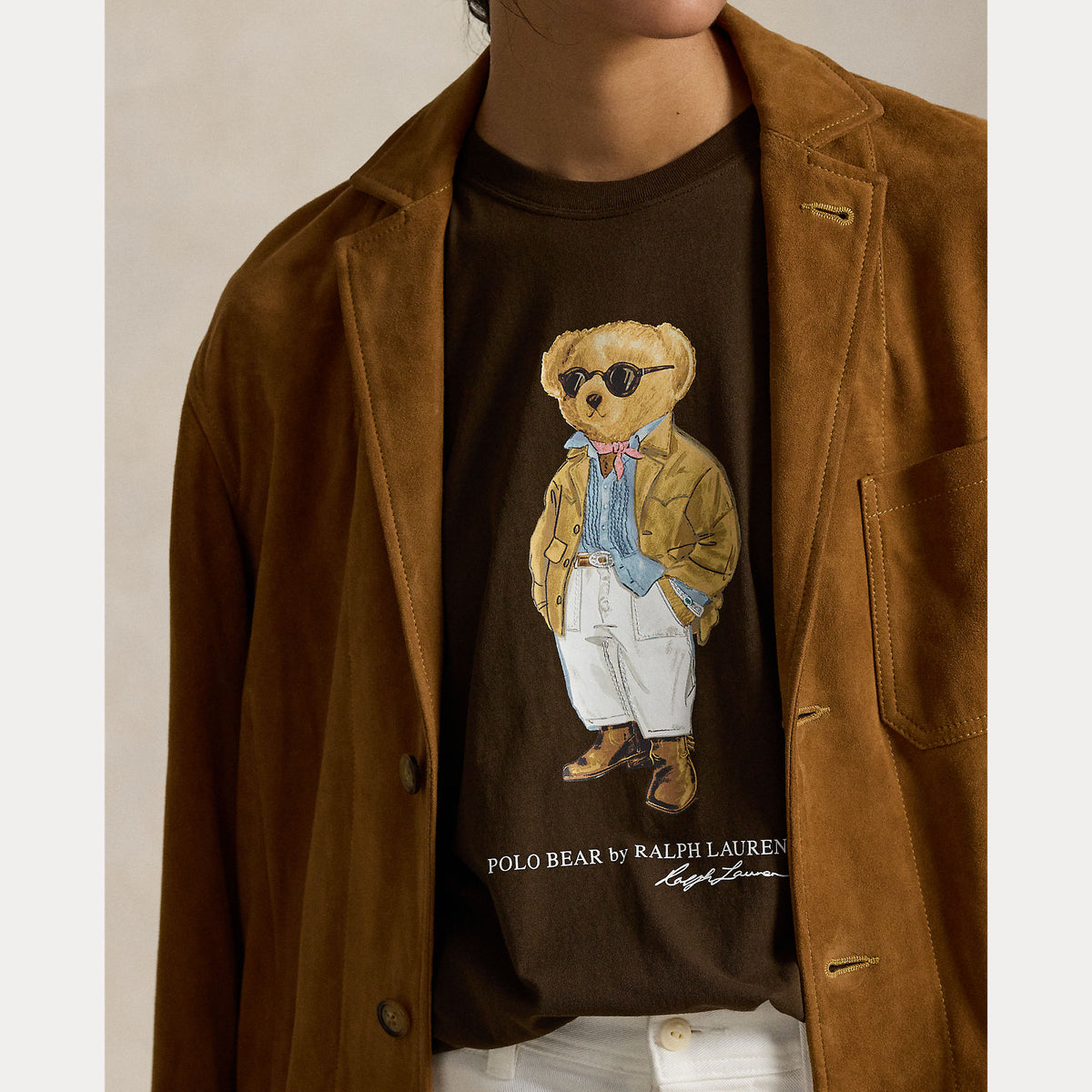 T-SHIRT IN JERSEY DI COTONE CON L'ORSO POLO