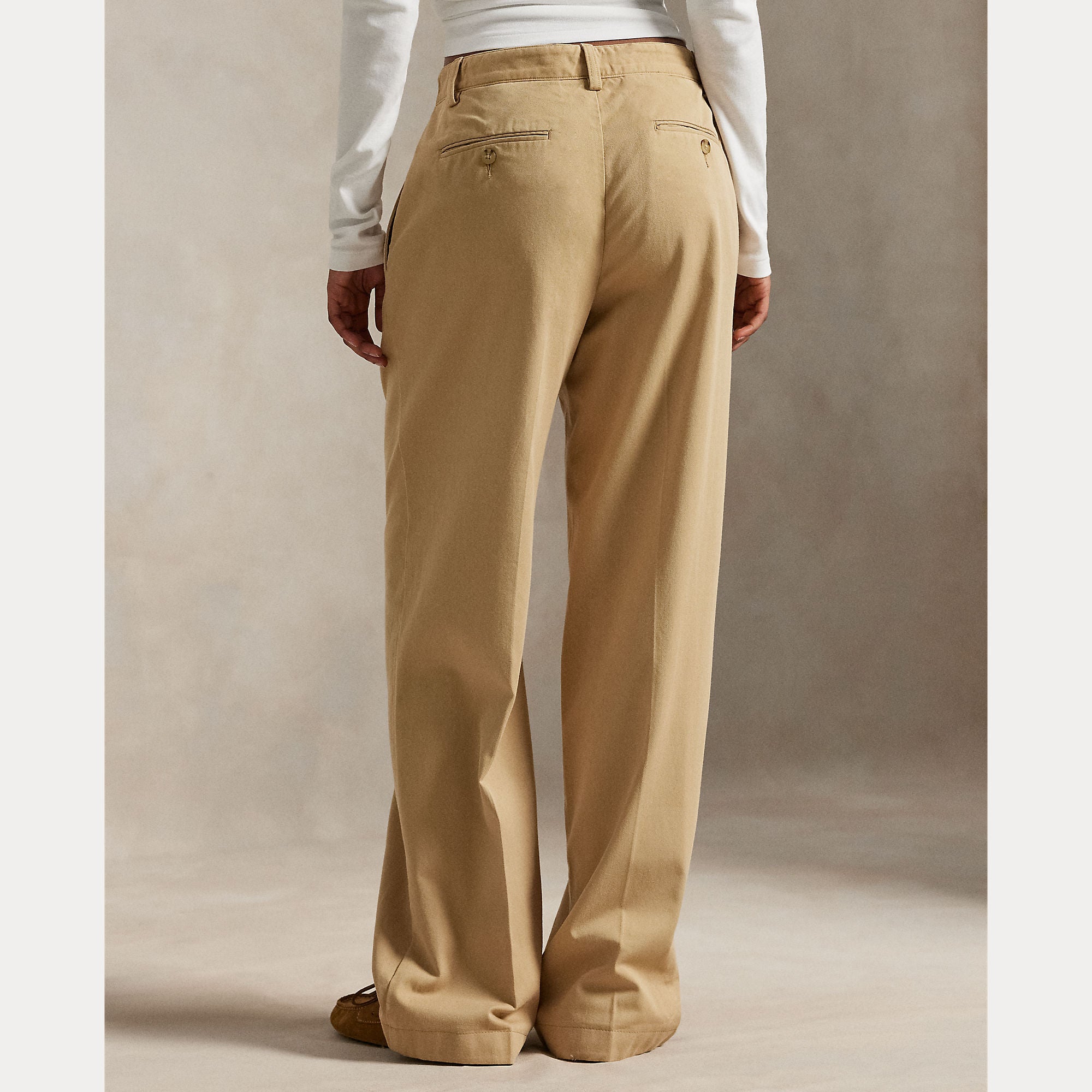 PANTALONI MORBDI IN MISTO COTONE CON PIEGHE