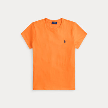 T-shirt girocollo in jersey di cotone dal taglio classico