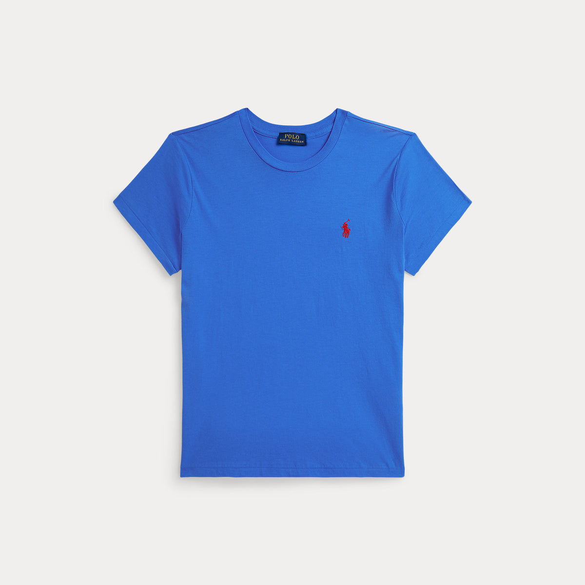 T-shirt girocollo in jersey di cotone dal taglio classico