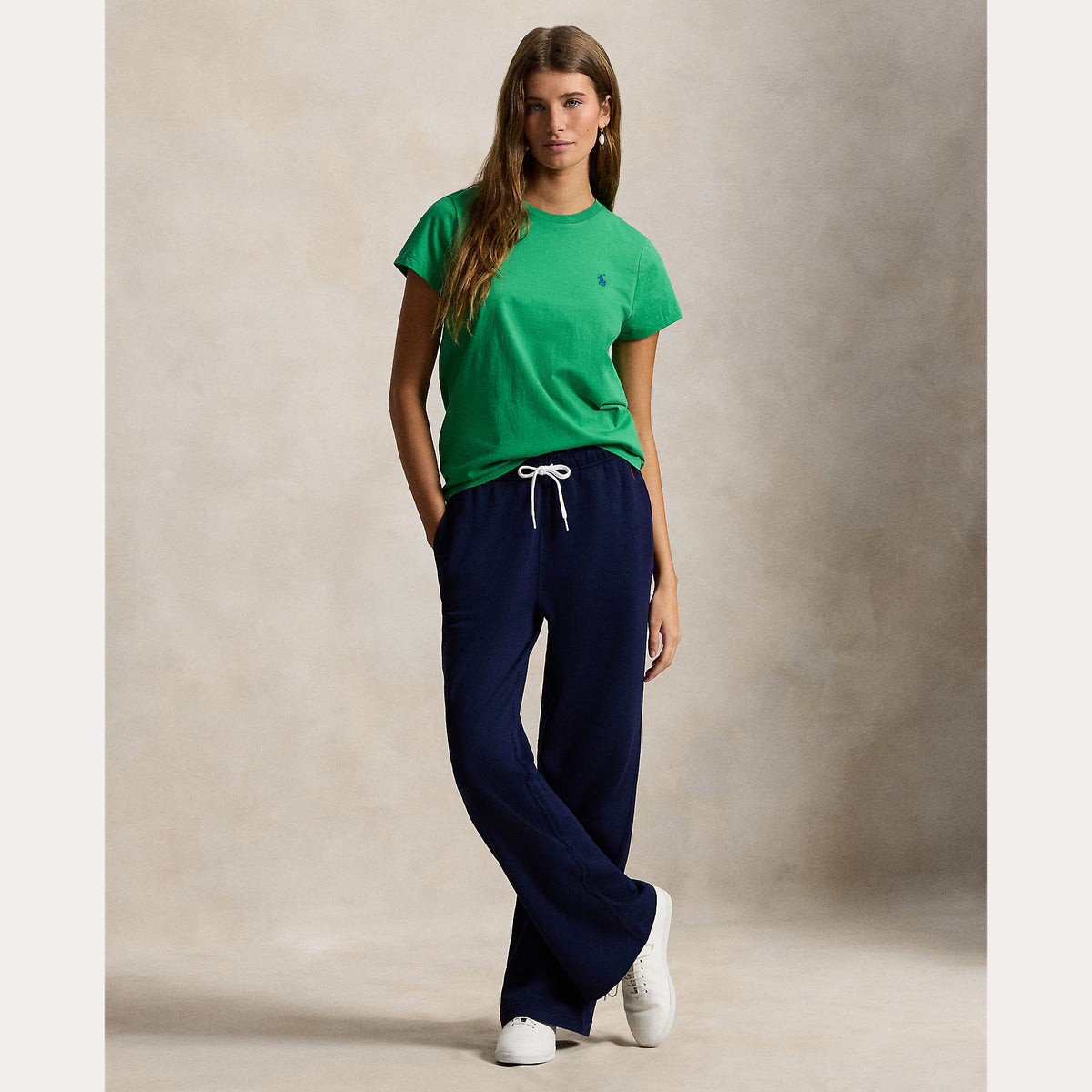 T-shirt girocollo in jersey di cotone dal taglio classico