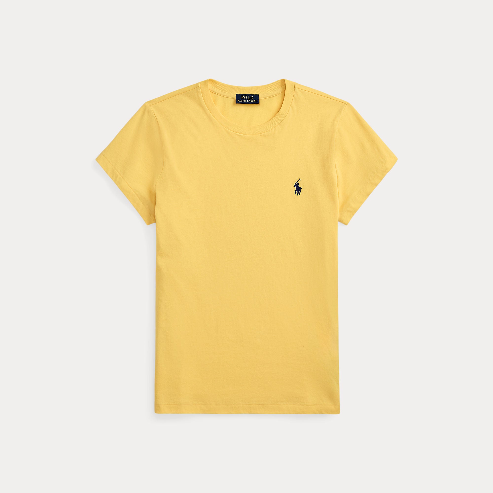 T-shirt girocollo in jersey di cotone dal taglio classico