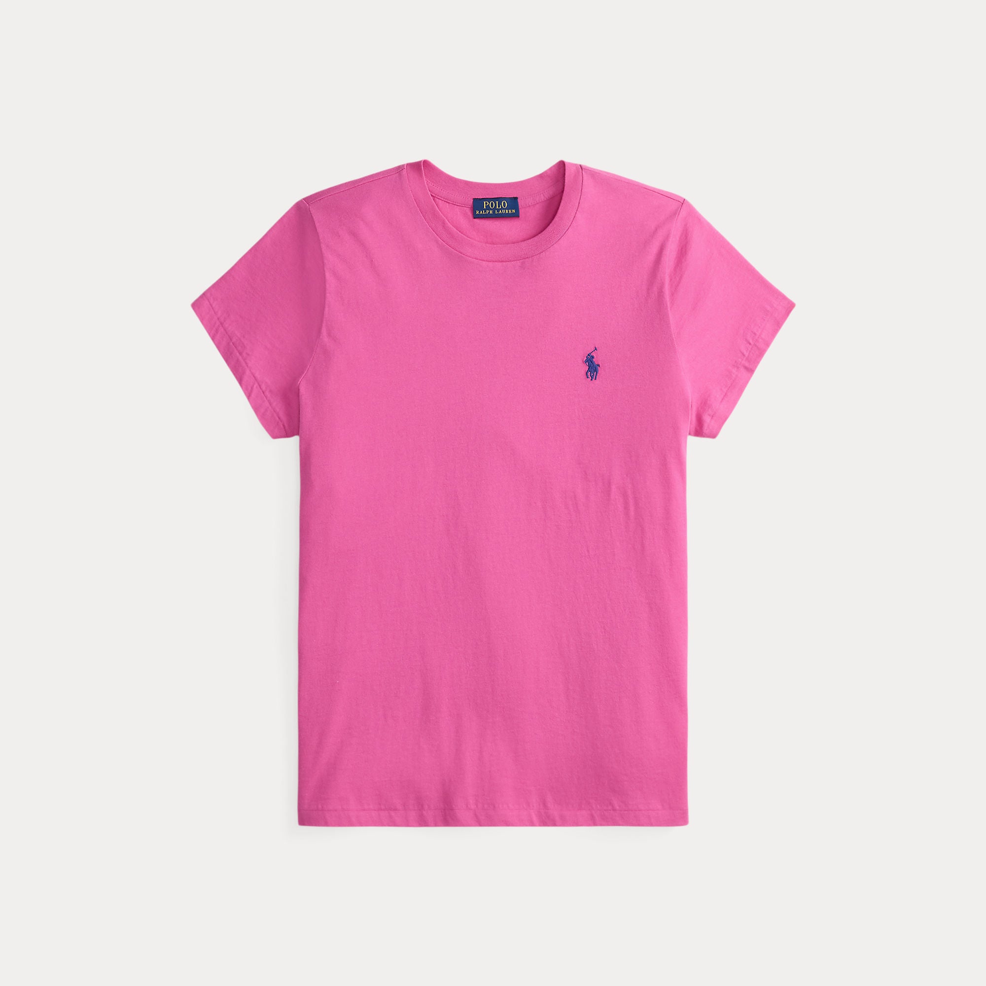 T-shirt girocollo in jersey di cotone dal taglio classico