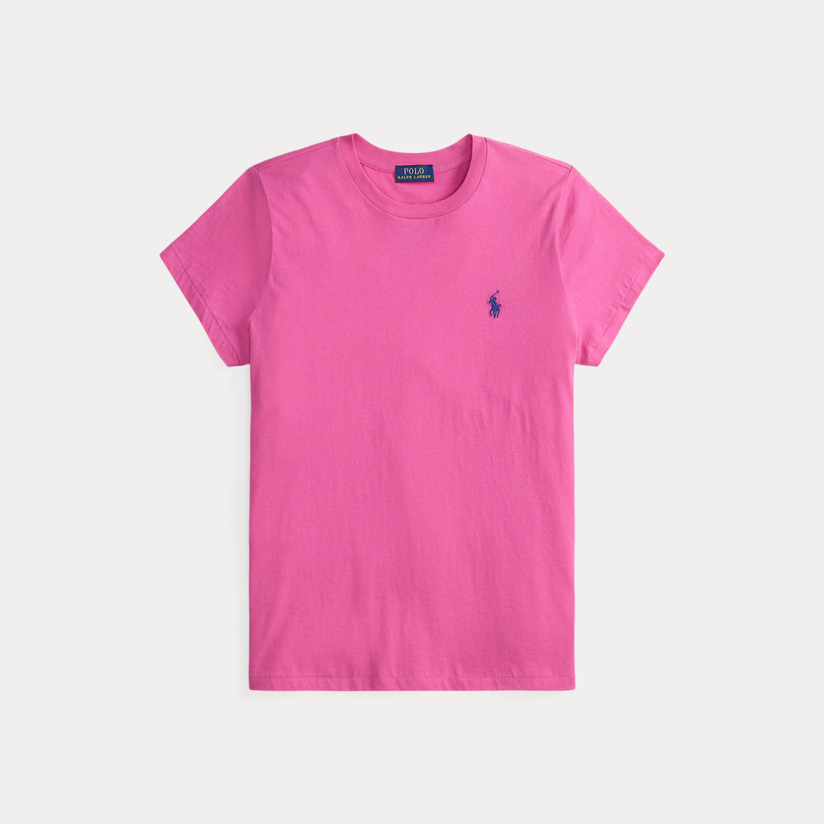 T-shirt girocollo in jersey di cotone dal taglio classico