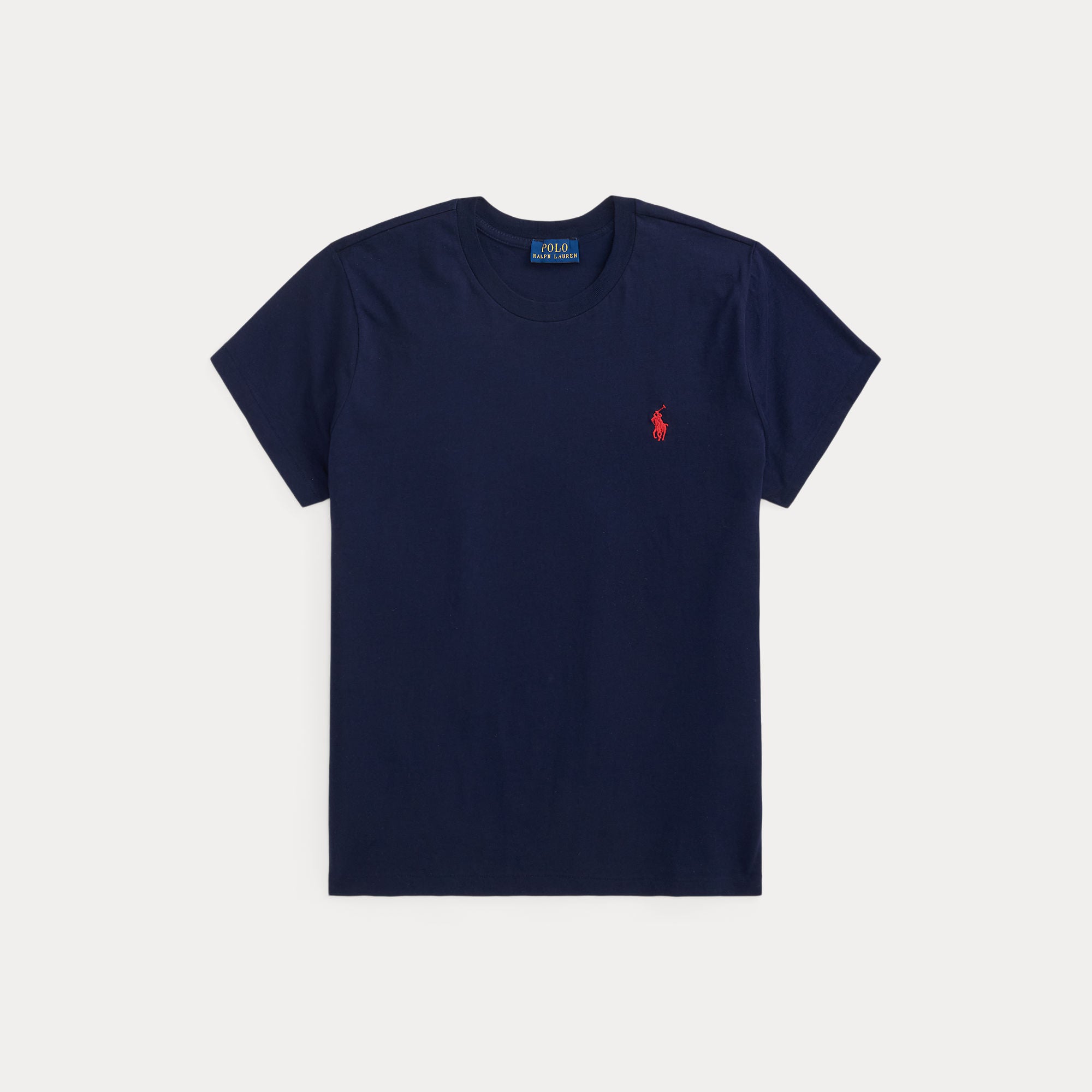 T-shirt girocollo in jersey di cotone dal taglio classico