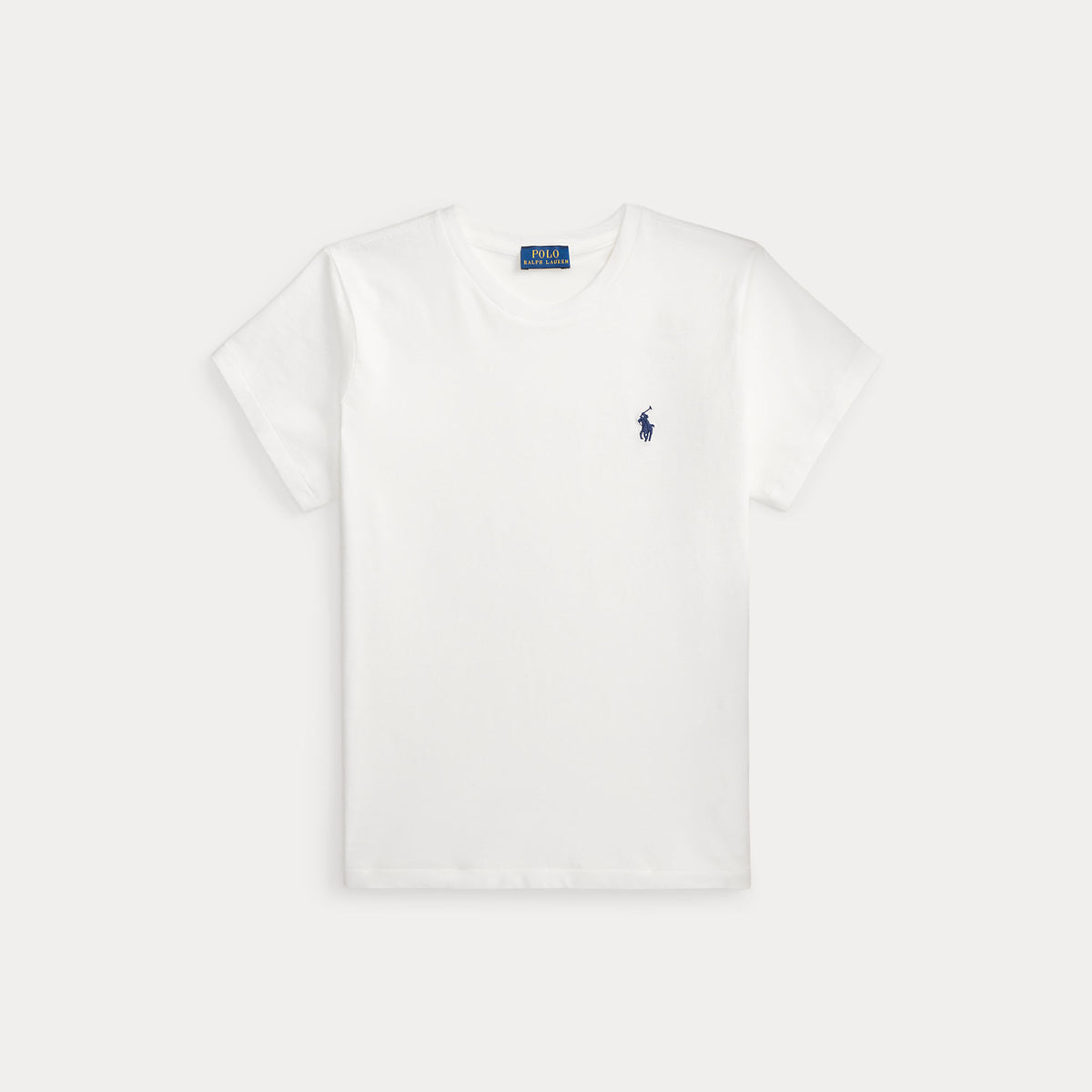 T-shirt girocollo in jersey di cotone dal taglio classico