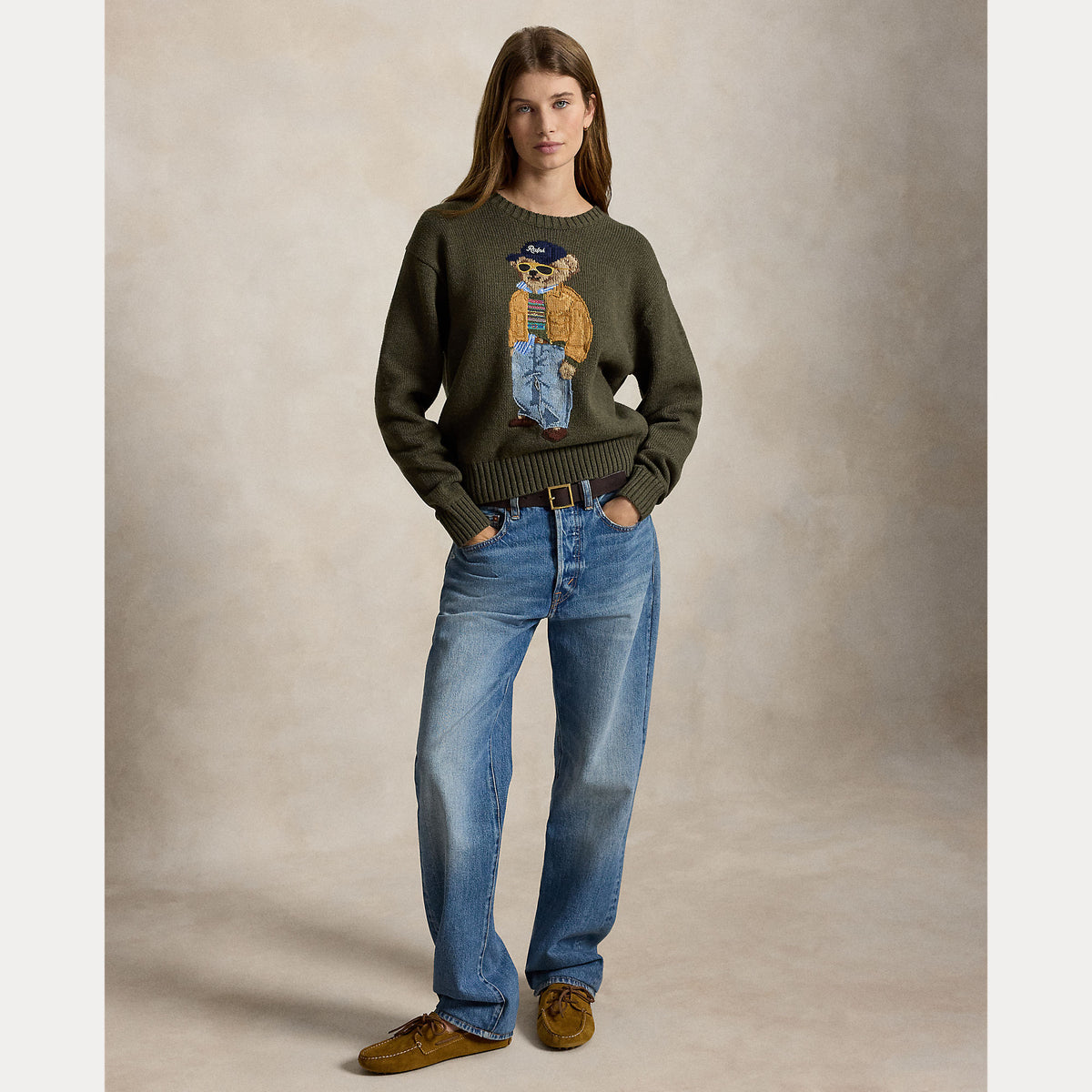 Maglione girocollo in cotone Polo Bear