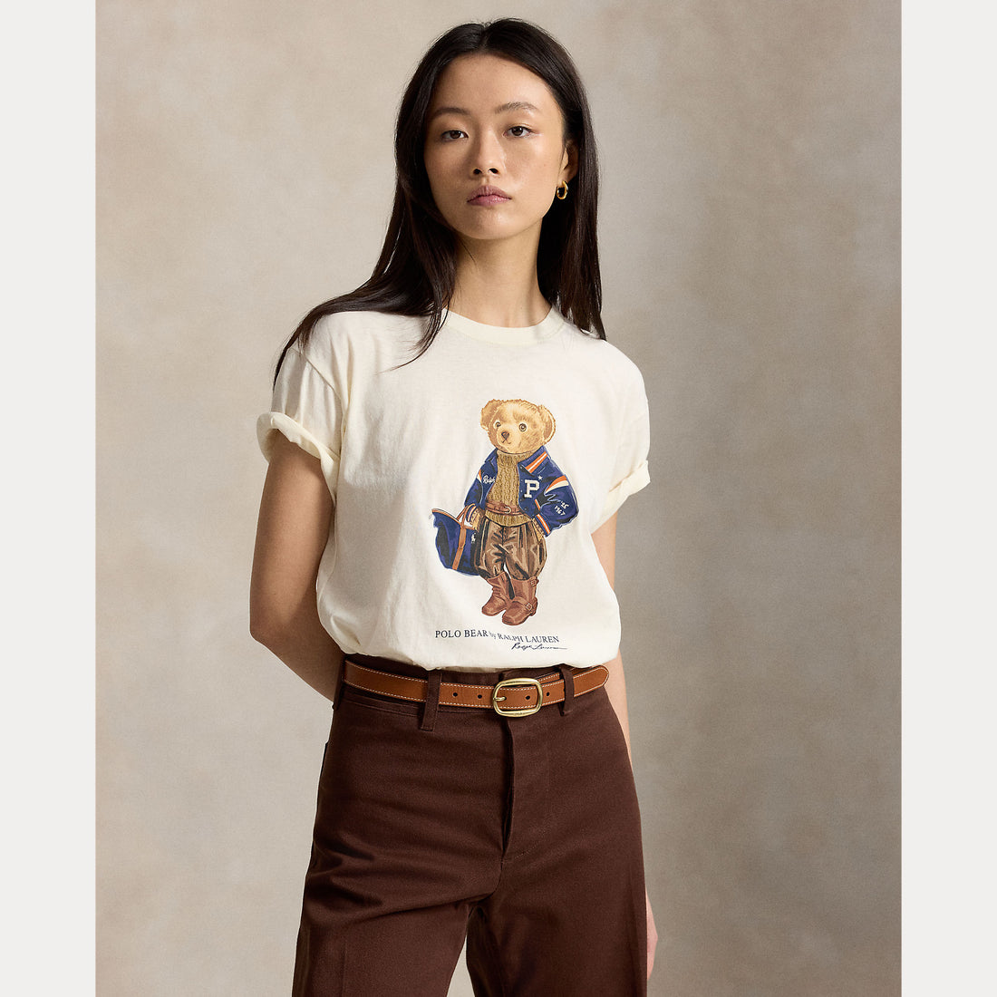 T-SHIRT IN JERSEY DI COTONE CON ORSO POLO