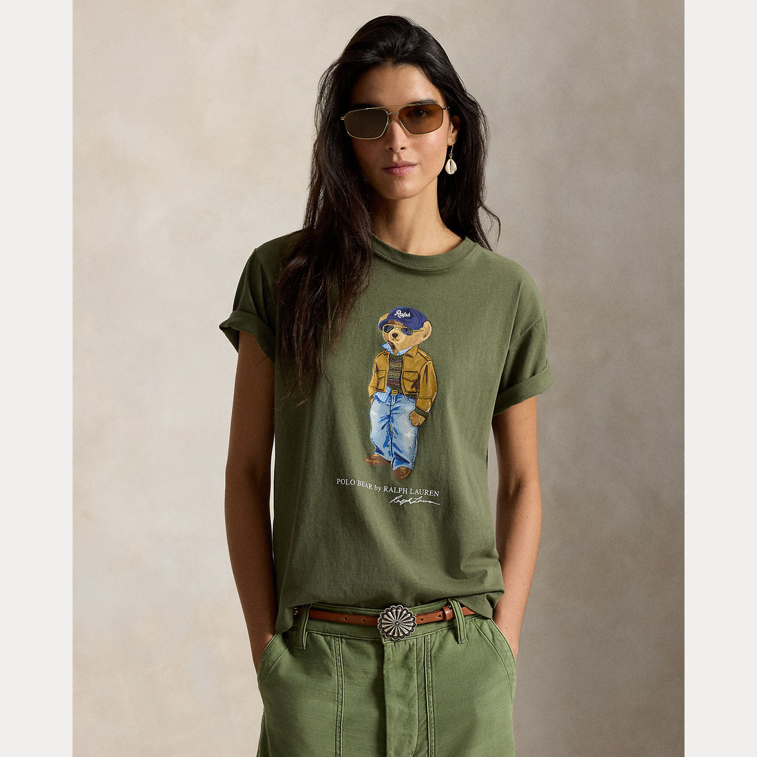T-SHIRT IN JERSEY DI COTONE CON ORSO POLO