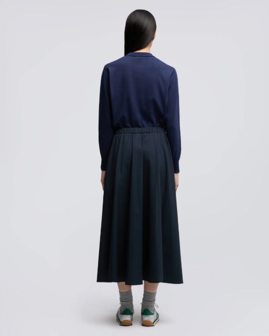 GONNA IN POPELINE COTONE E NYLON STRETCH