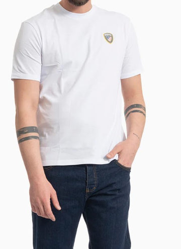 Blauer t-shirt in cotone