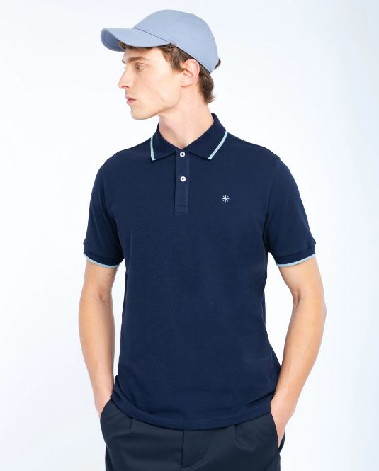 polo contrasti in piquet