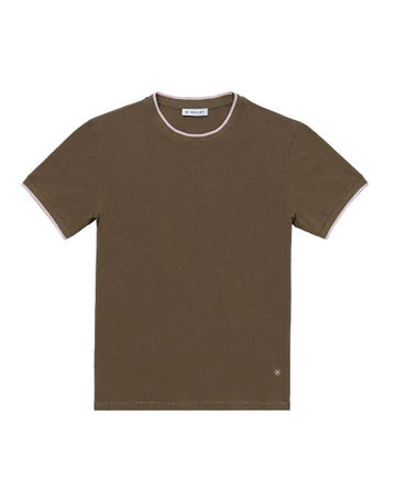 t-shirt contrasti jersey di cotone stretch
