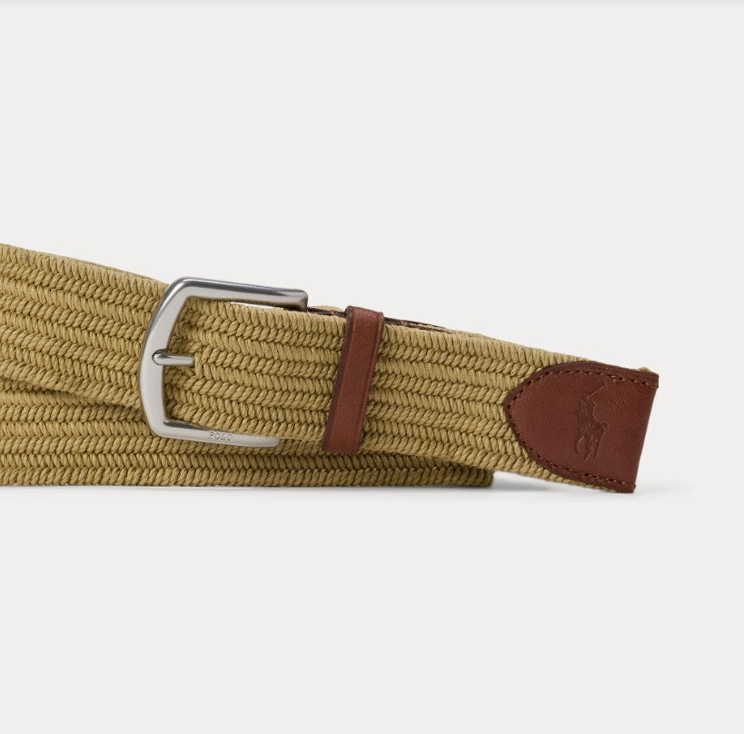 CINTURA INTRECCIATA CON RIFINITURE IN PELLE