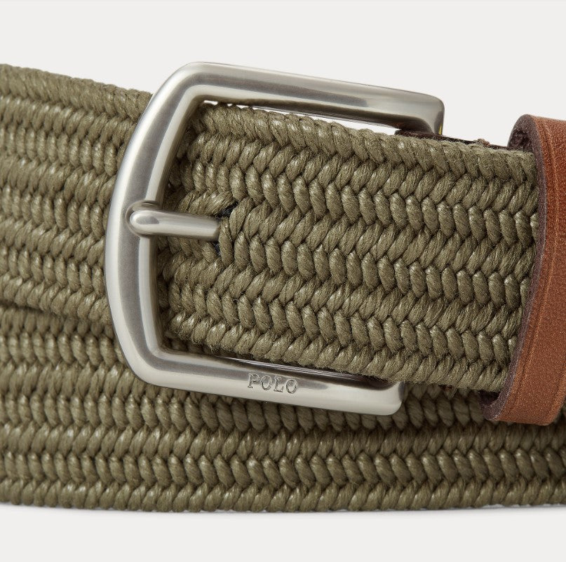 CINTURA INTRECCIATA CON RIFINITURE IN PELLE