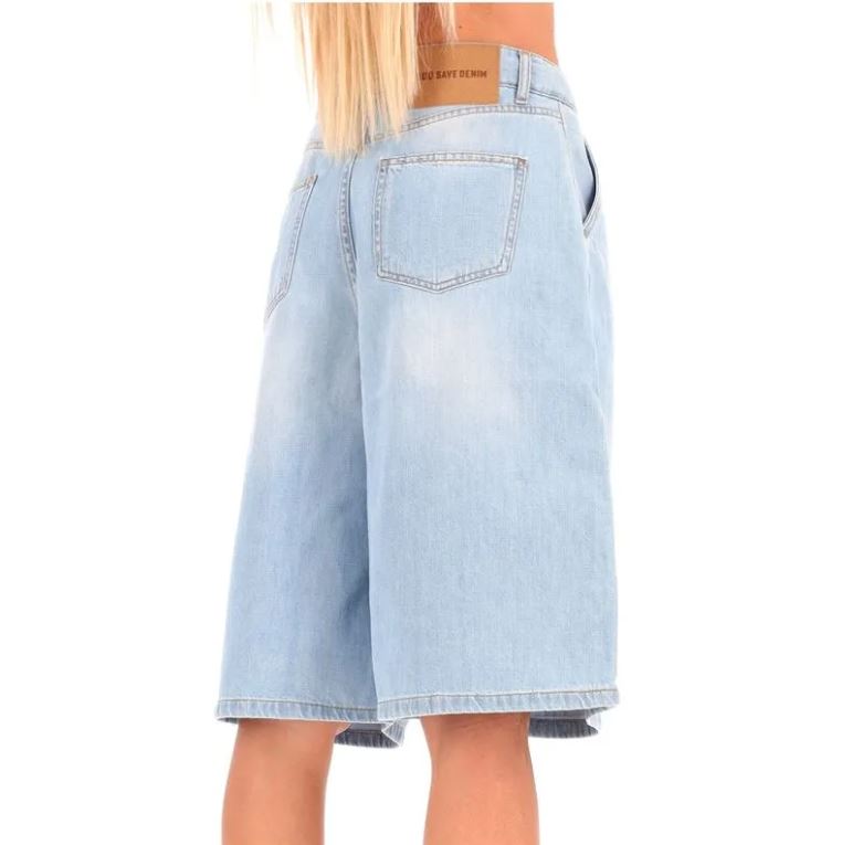 Bermuda lungo in denim chiaro