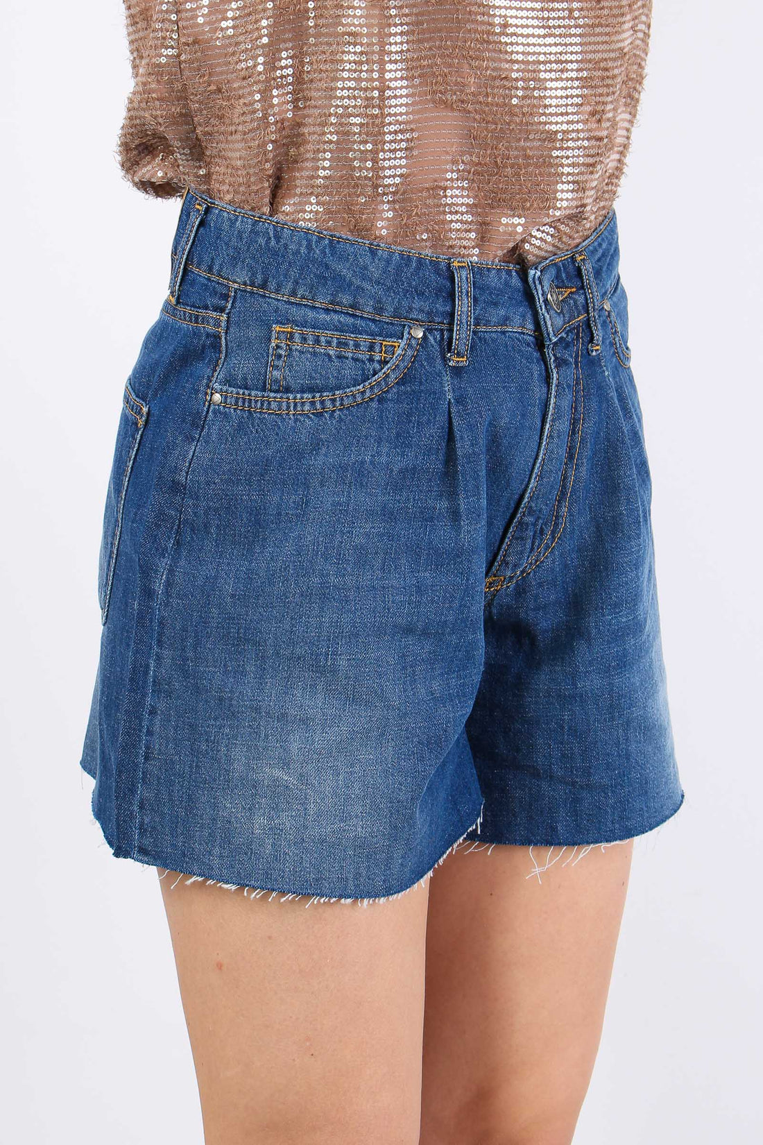 Ares Short Denim Pences Denim Scuro