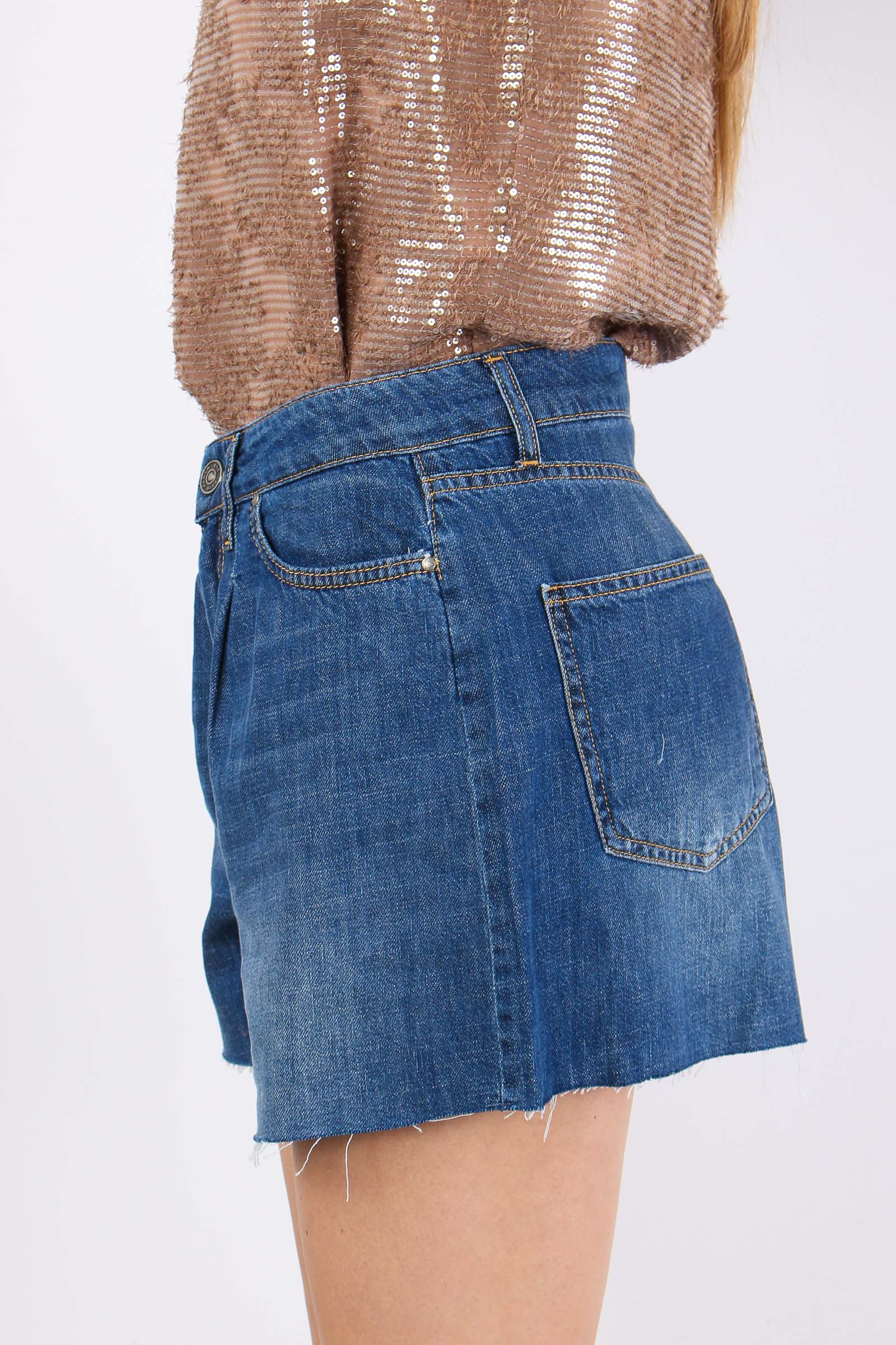Ares Short Denim Pences Denim Scuro