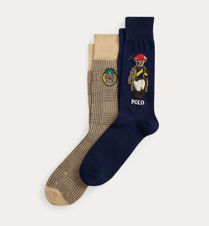 Confezione da 2 calzini per pantaloni Polo Bear & Crest