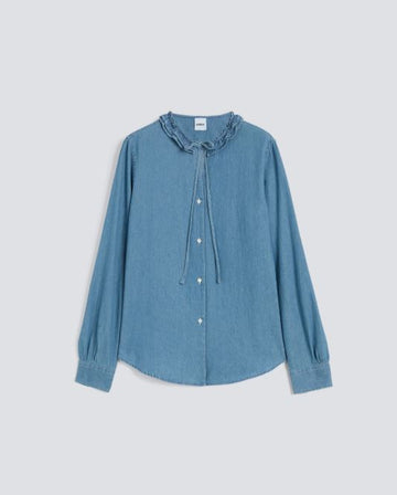 CAMICIA GIROCOLLO IN DENIM