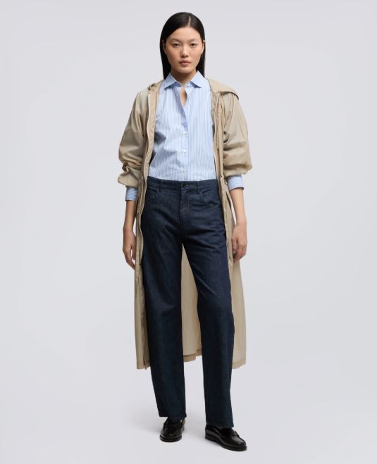 CAMICIA IN POPELINE DI COTONE RIGATO