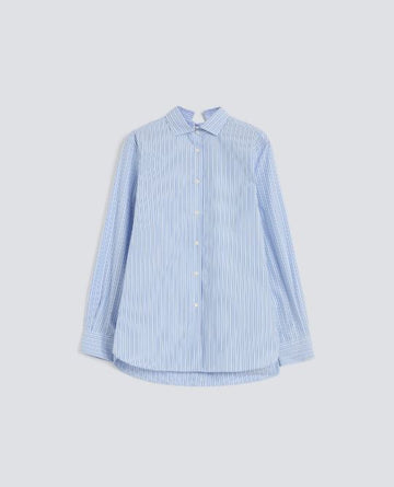 CAMICIA IN POPELINE DI COTONE RIGATO