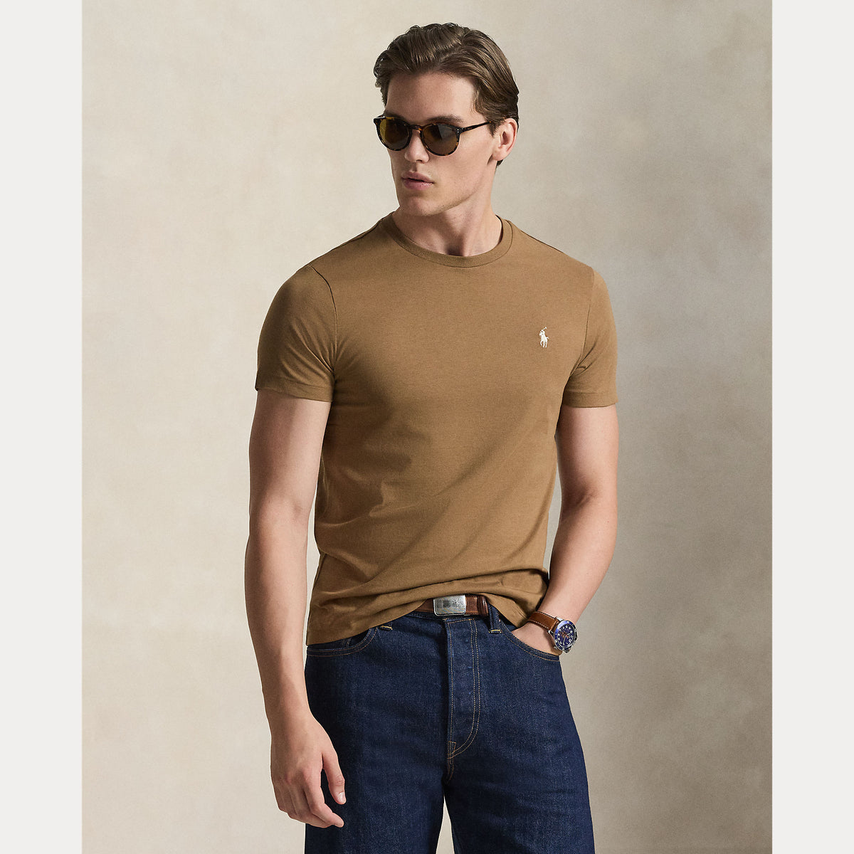 T-SHIRT GIROCOLLO IN JERSEY SLIM FIT