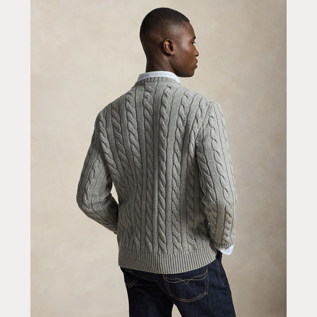 MAGLIONE IN COTONE A TRECCE