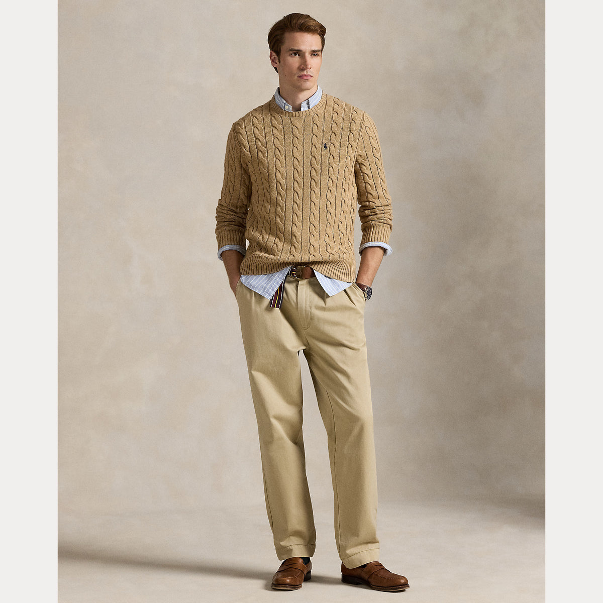 MAGLIONE IN COTONE A TRECCE