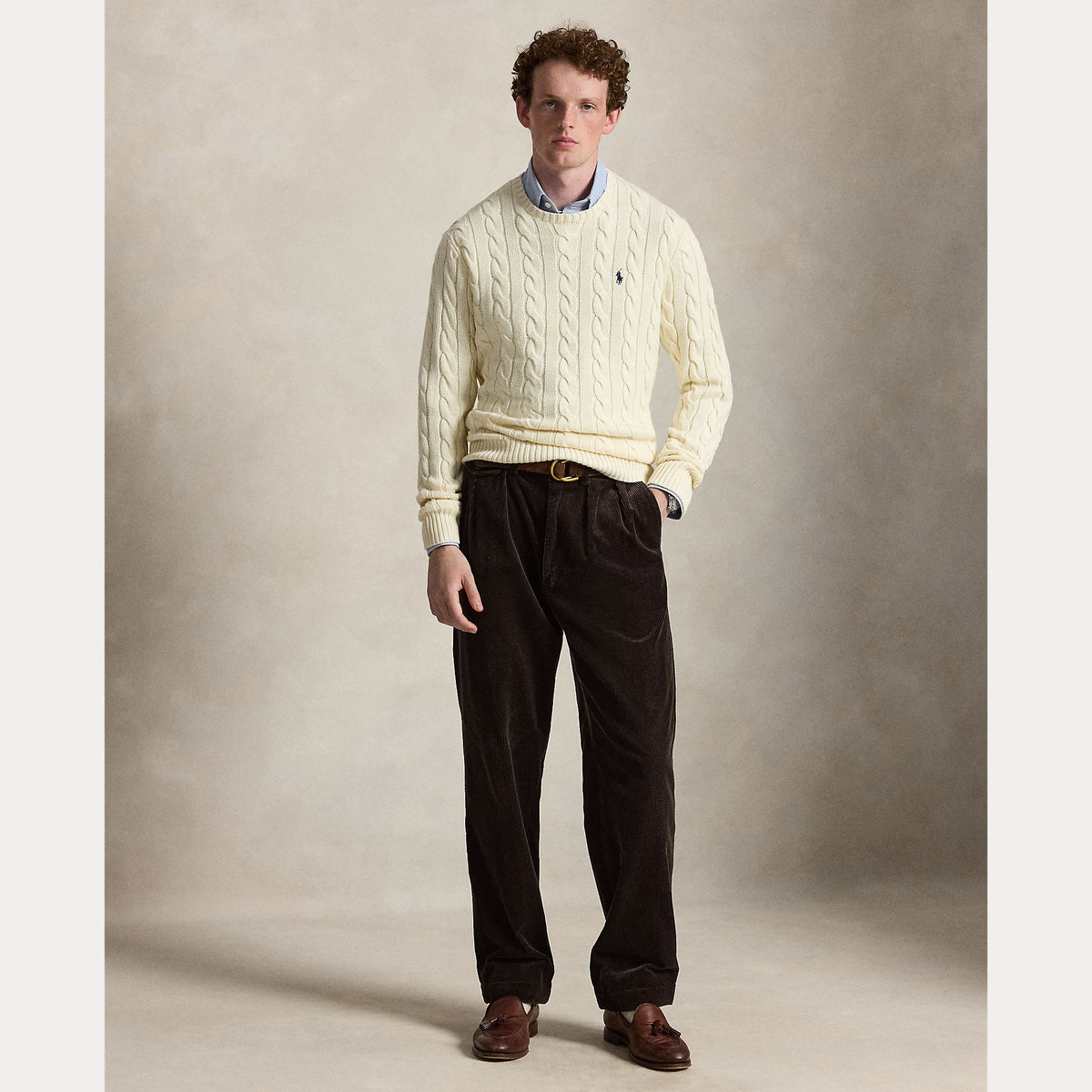 MAGLIONE IN COTONE A TRECCE