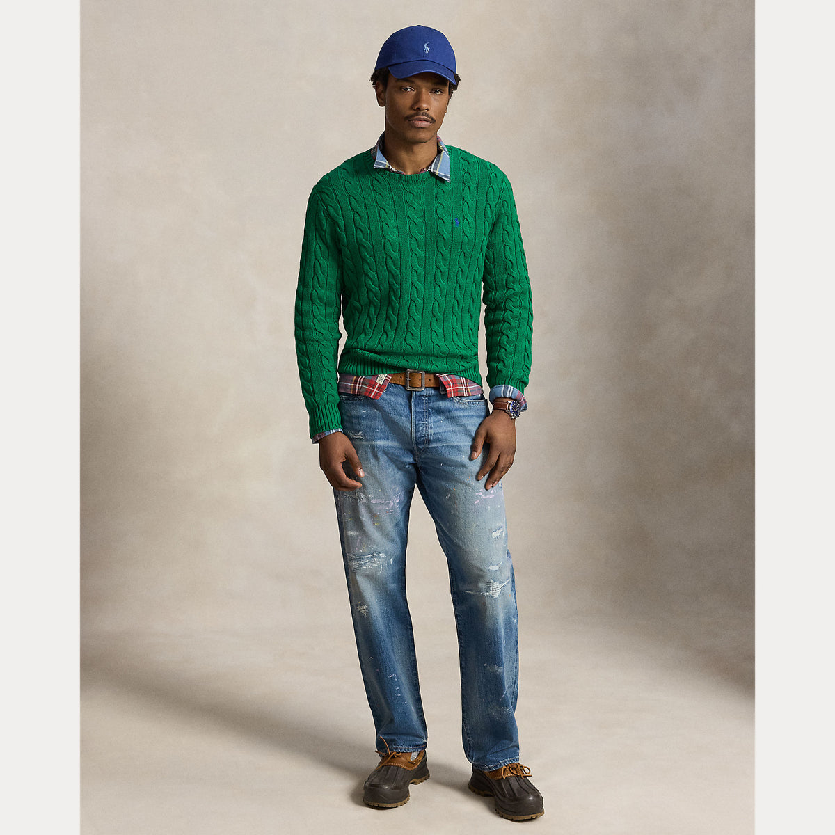 MAGLIONE IN COTONE A TRECCE