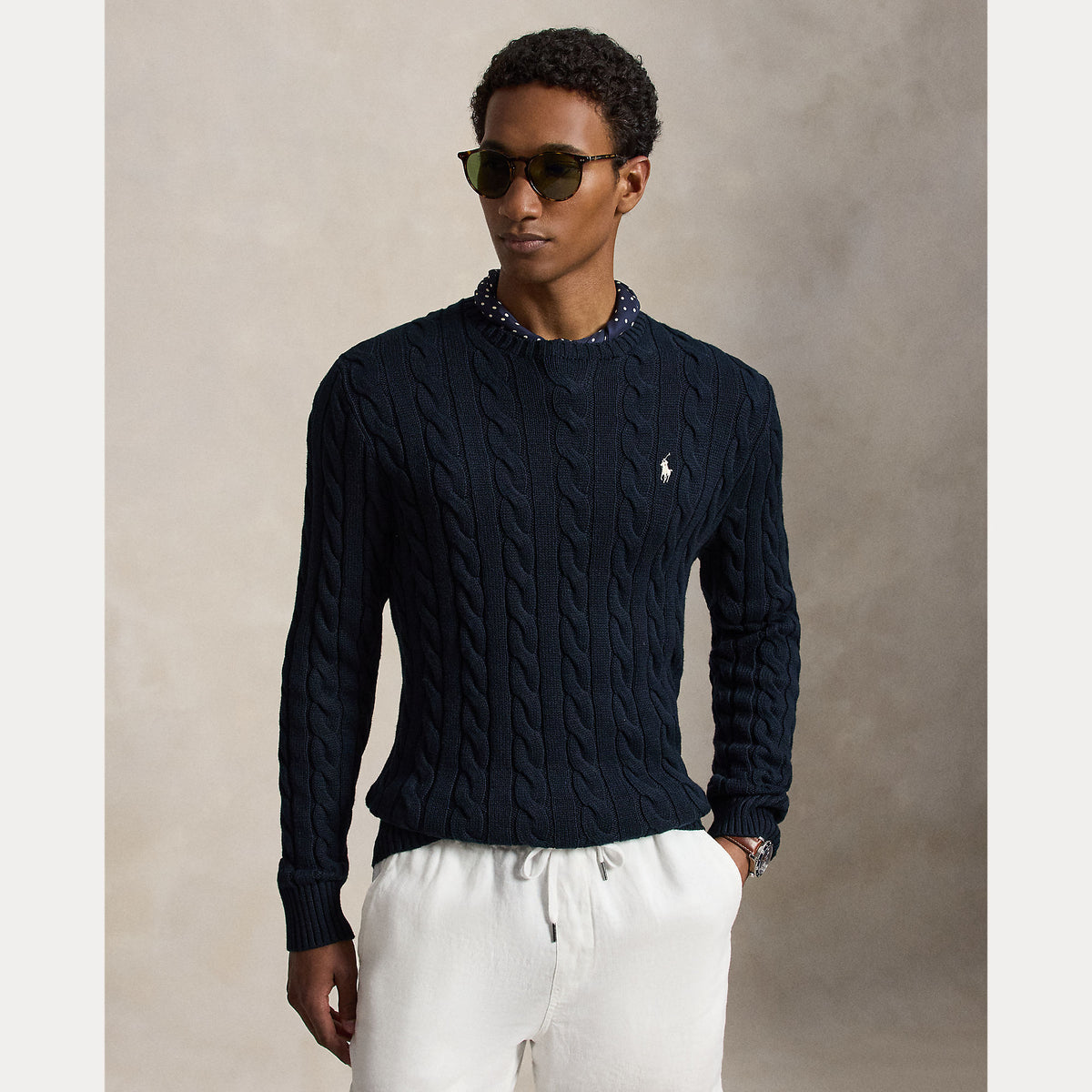 MAGLIONE IN COTONE A TRECCE