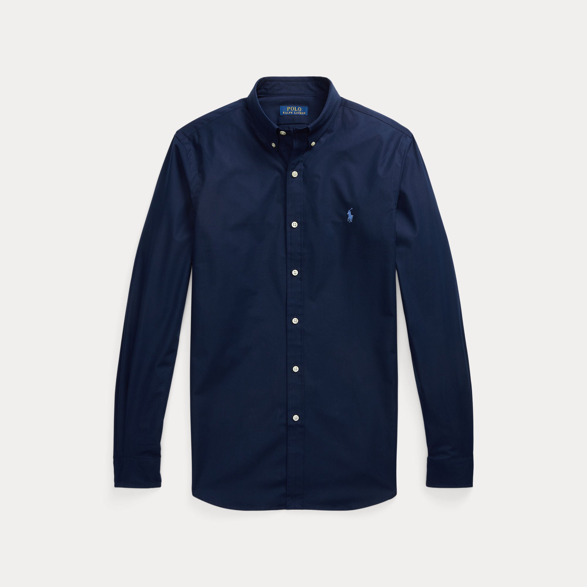 Camicia slim fit in popeline elasticizzato